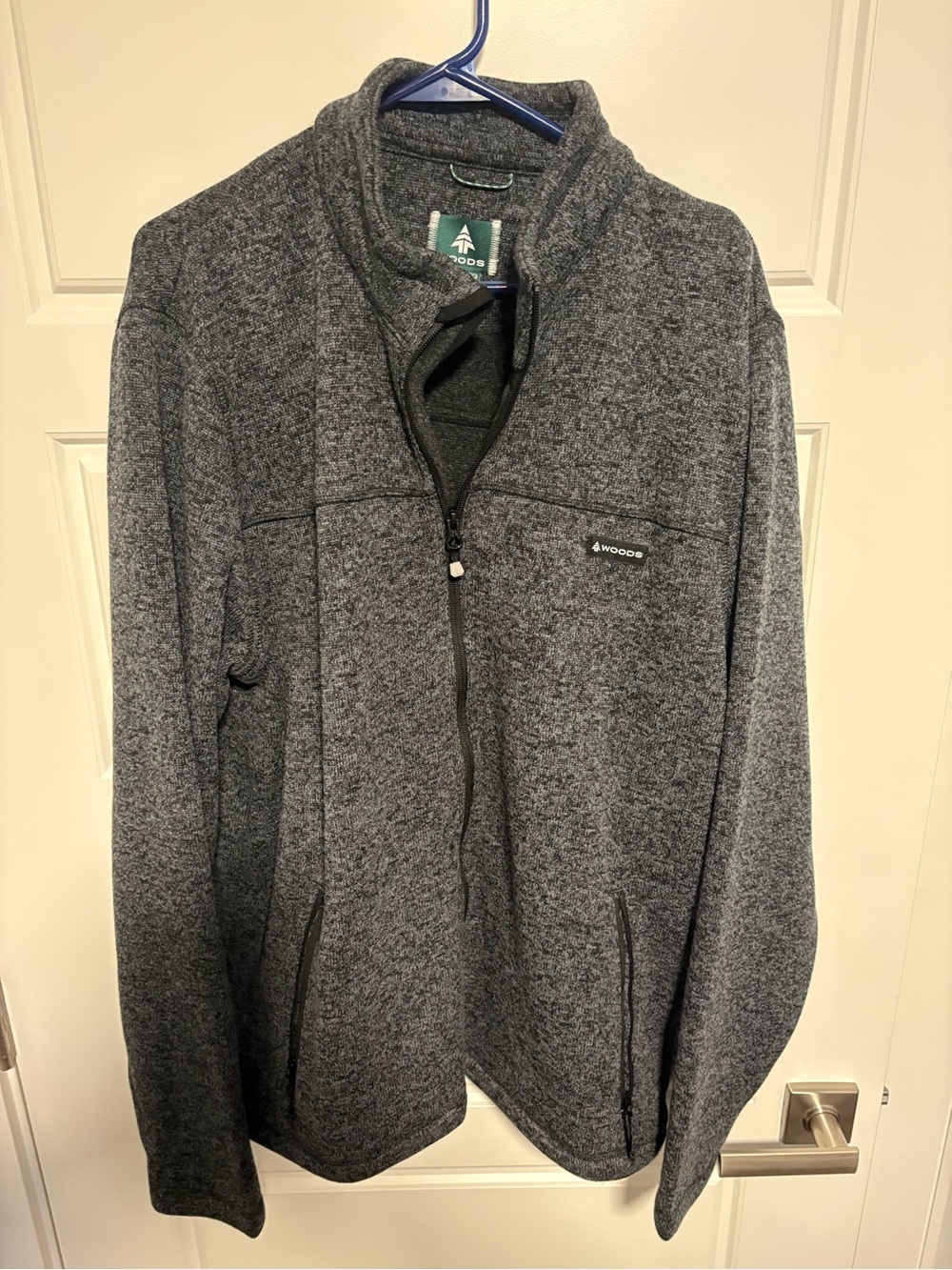 Men's Heather Charcoal Quarter-Zip Fleece Pullover